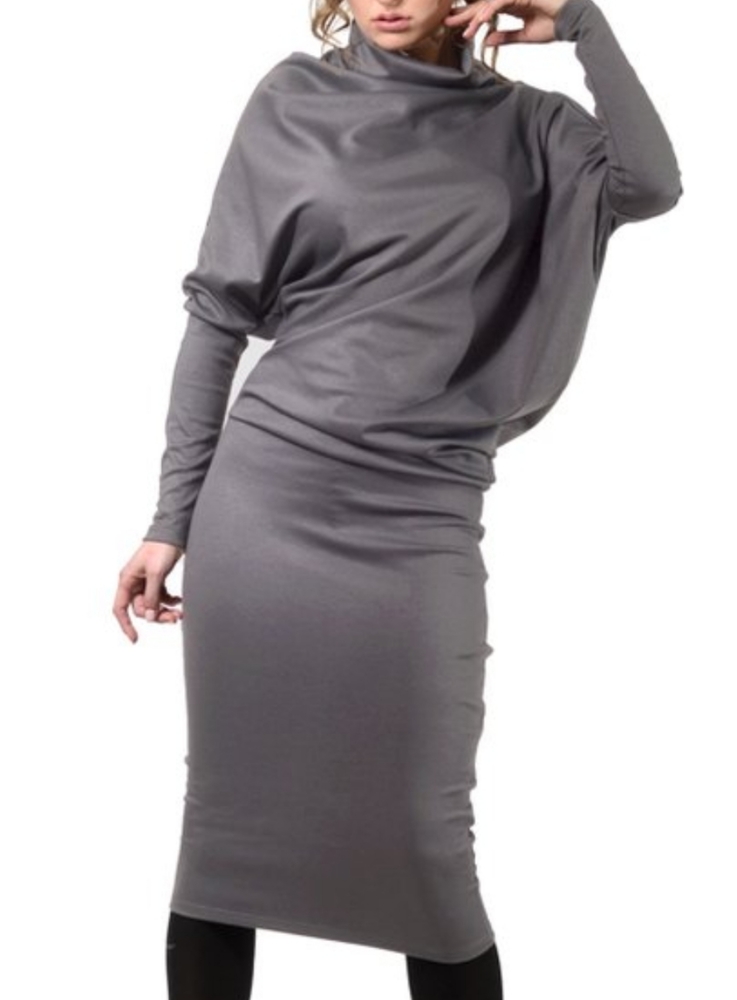 Lemon gray dolman dress